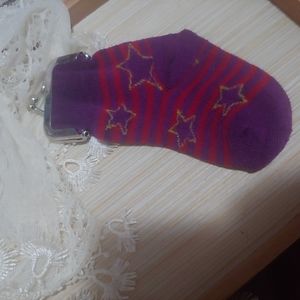 Mini sock coin purse